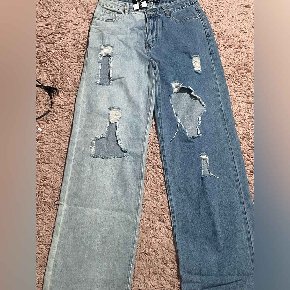 Two tone jeans